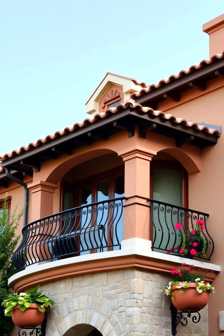 Mediterranean Style Dormer Balcony - 24 Dormer Balcony Ideas