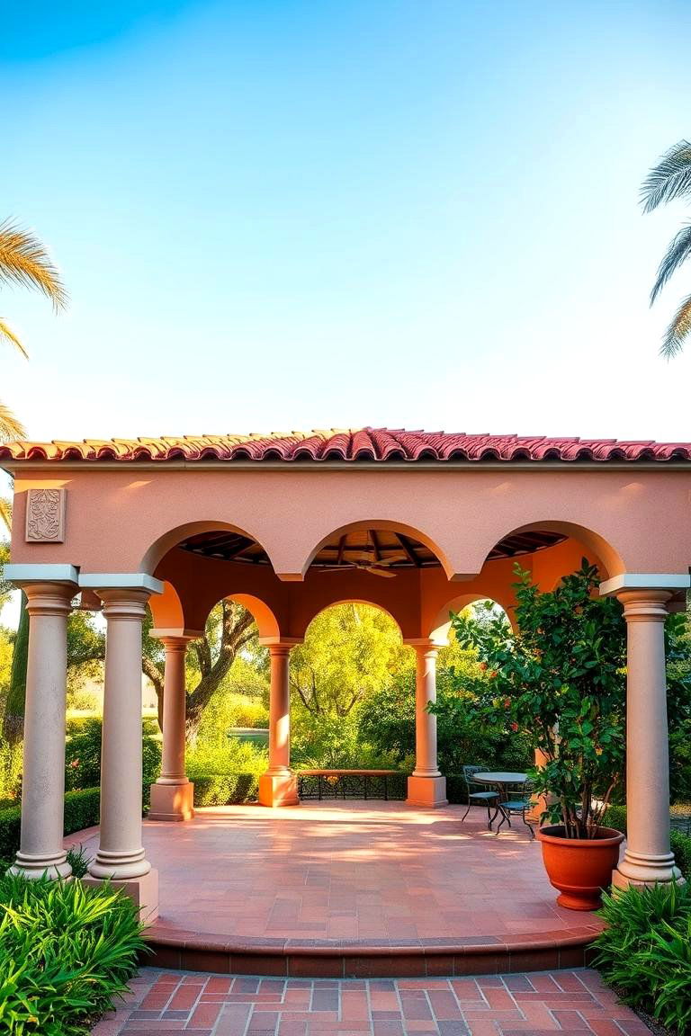 Mediterranean Style Gazebo - 24 Pool Gazebo Ideas