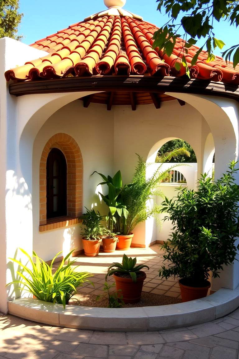 Mediterranean Style Gazebo - 24 Backyard Gazebo Ideas