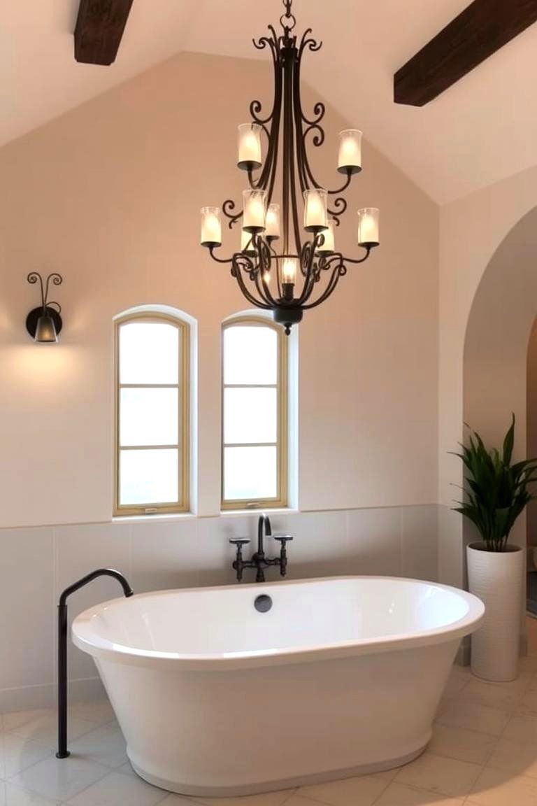 Mediterranean Style Lighting - 24 Spanish Style Bathroom Ideas