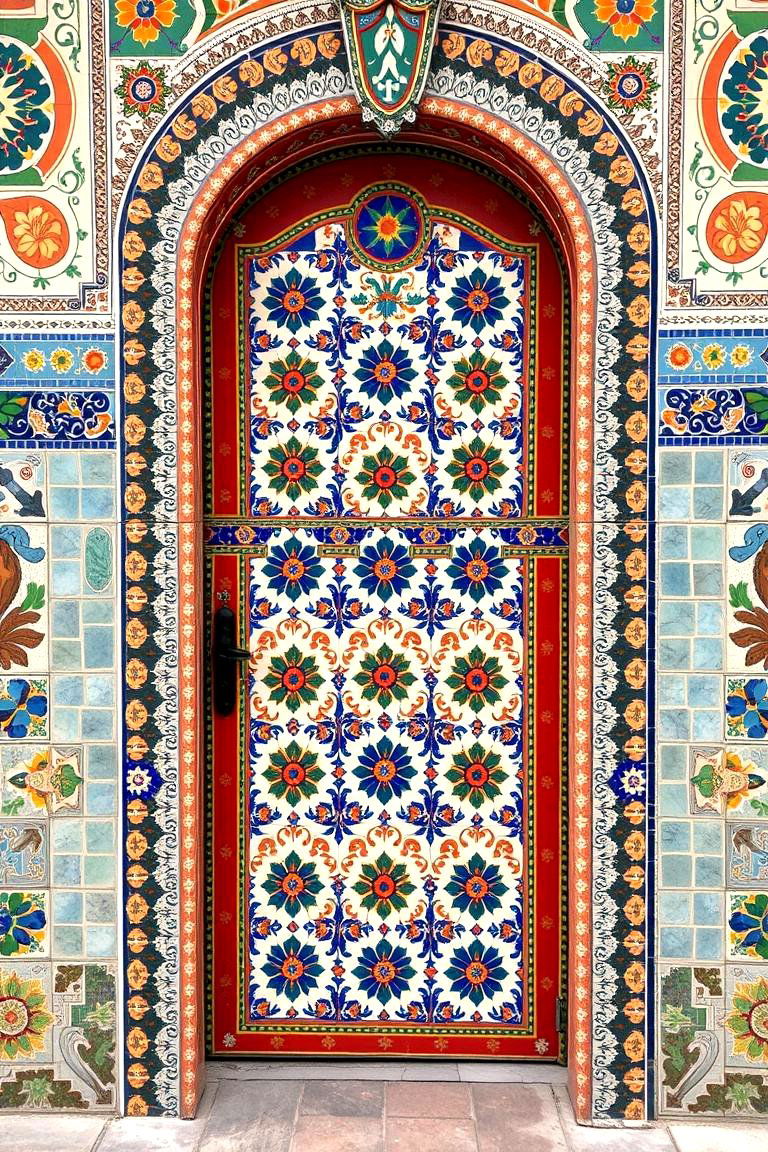 Mediterranean Tile Mosaic - 24 Mediterranean Front Door Ideas