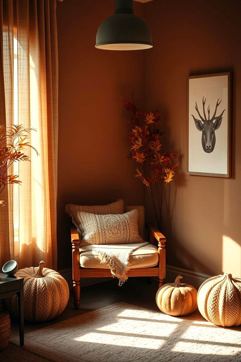 Melodic Ambiance Corner - 24 Fall Living Room Ideas