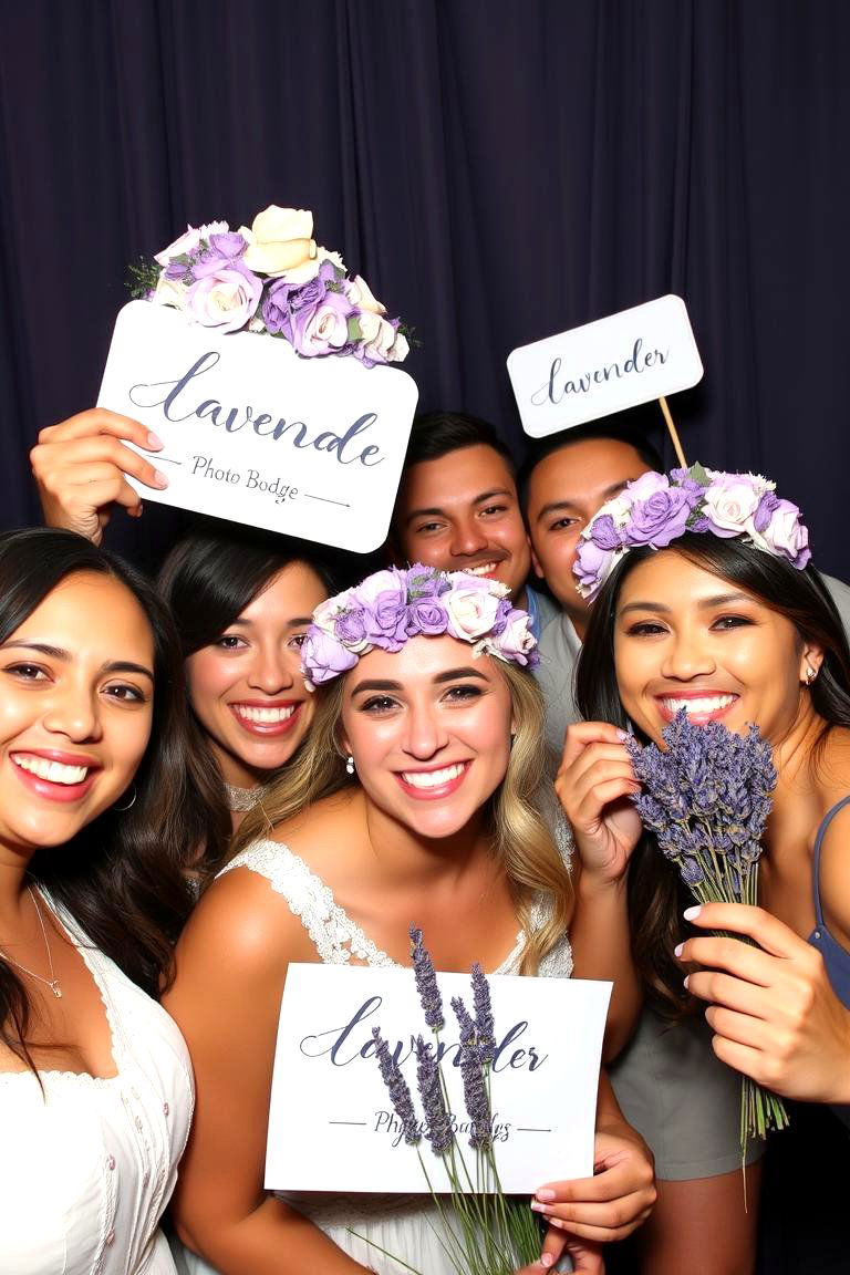 Memorable Lavender Photo Booth Props - 24 Lavender Wedding Ideas