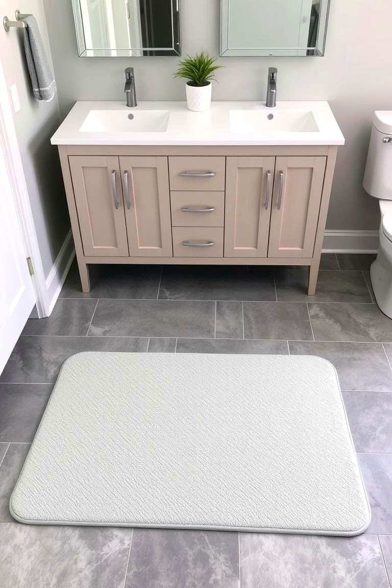 Memory Foam Rugs for Added Support - 24 Bathroom Rug Ideas