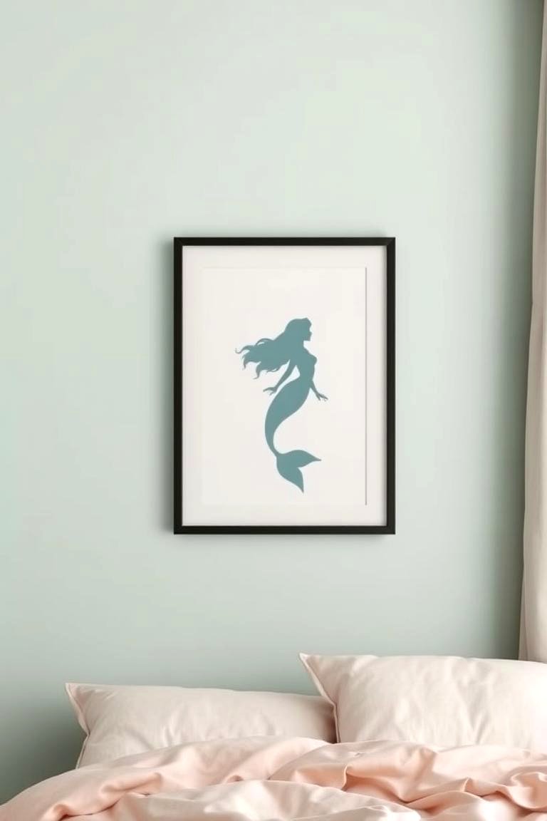 Mermaid Silhouette Artwork - 24 Mermaid Bedroom Ideas