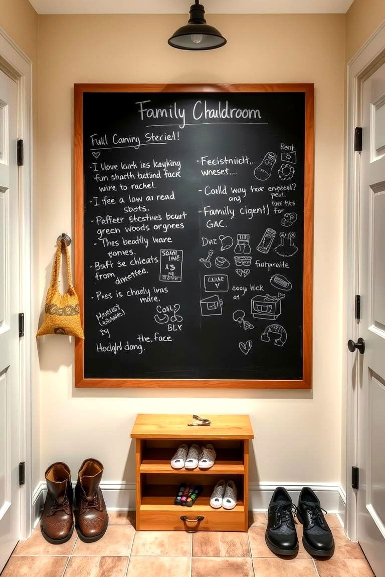 Message Board or Chalkboard - 24 Mudroom Storage Ideas