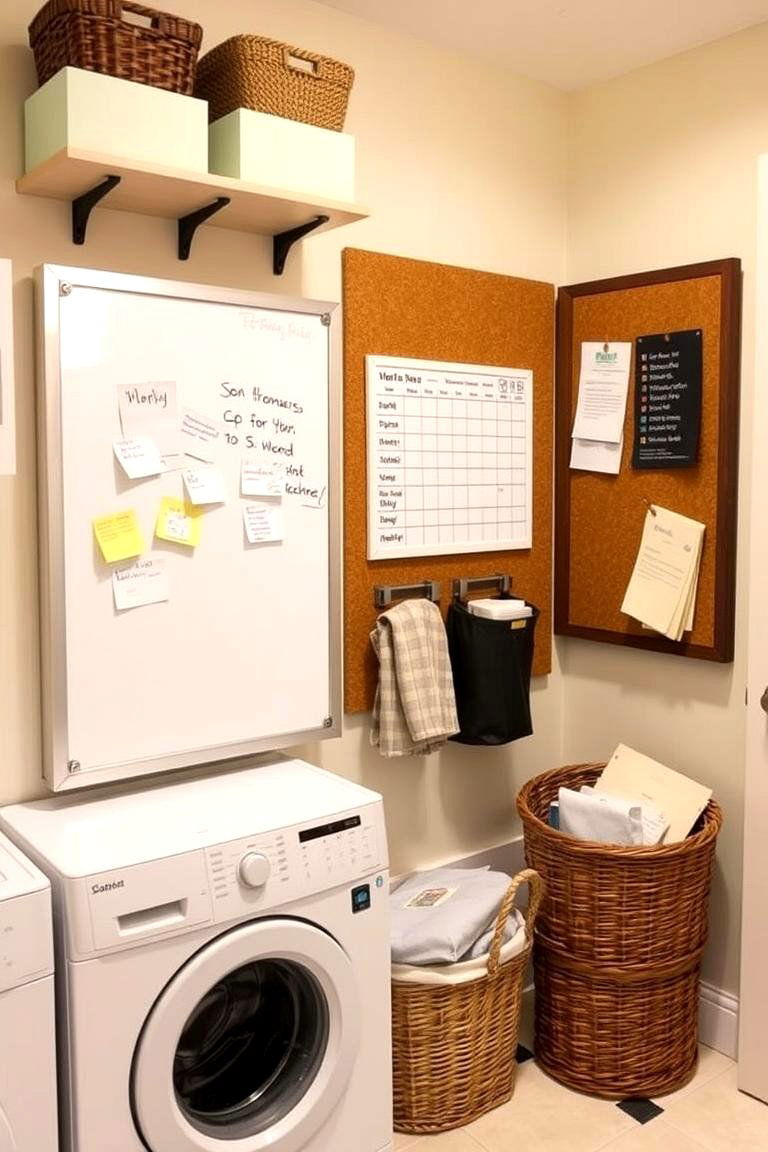 Message Center and Family Organizer - 24 Utility Room Ideas