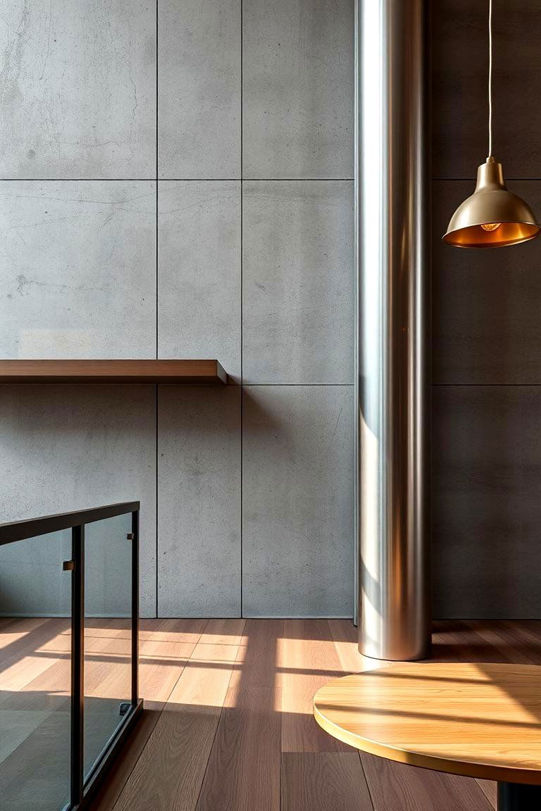 Metal Accents Integration - 24 Brutalist Interior Design Ideas