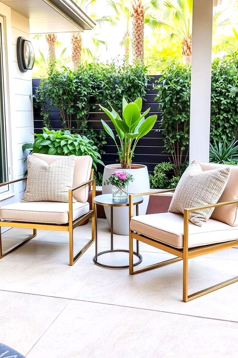 Metal Accents in Furniture and Decor - 24 Mid-century Modern Patio Ideas