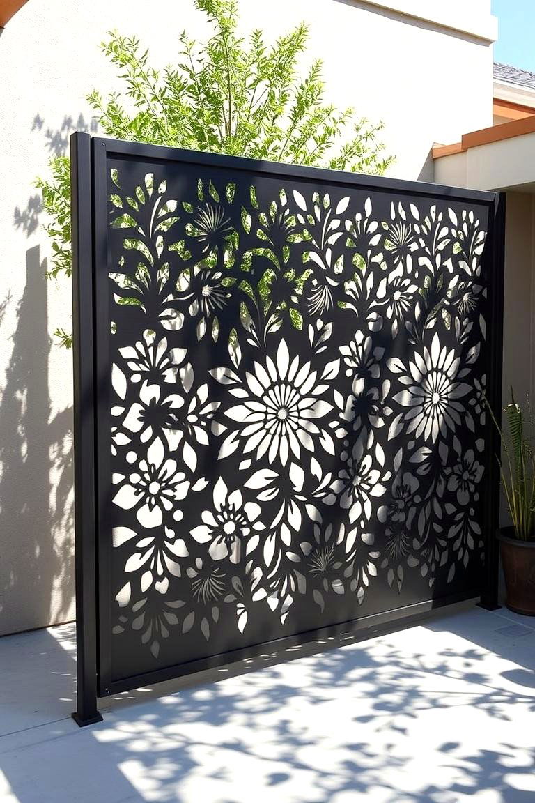 Metal Art Privacy Screens - 24 Outdoor Privacy Screen Ideas