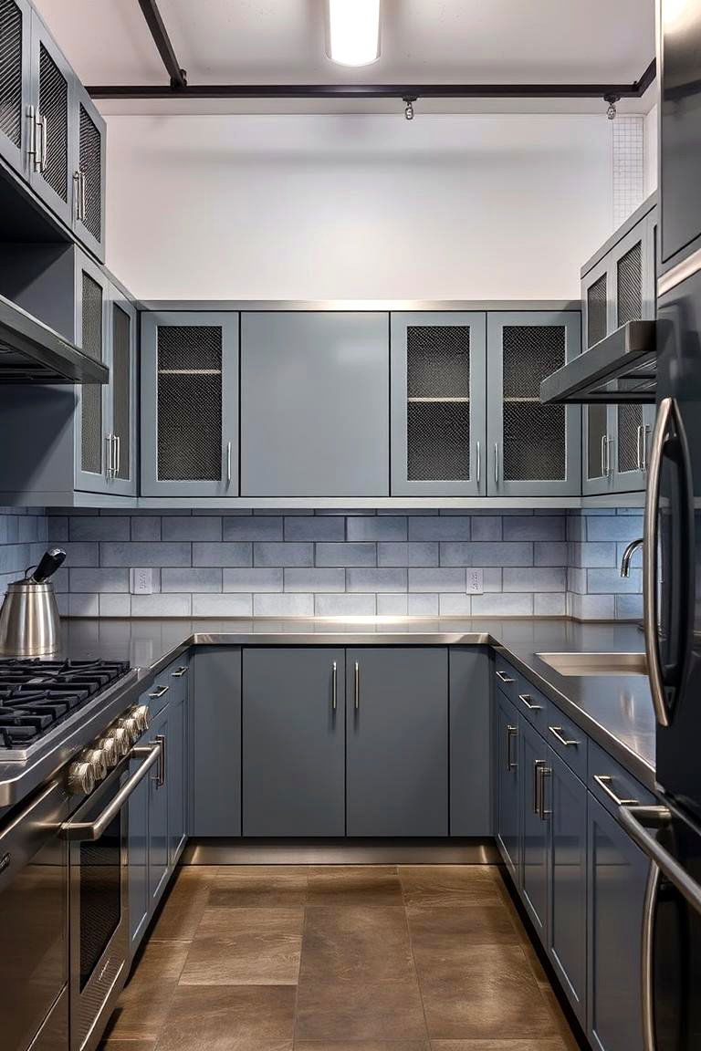 Metal Cabinetry - 24 Industrial Kitchen Ideas