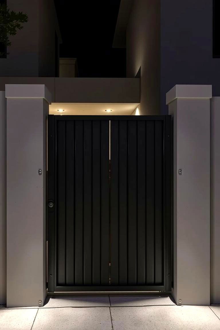 Metal Privacy Gate for a Secure Boundary - 24 Fence Gate Ideas