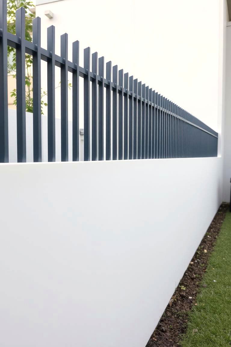 Metal Rod Horizontal Fence - 24 Horizontal Fence Ideas