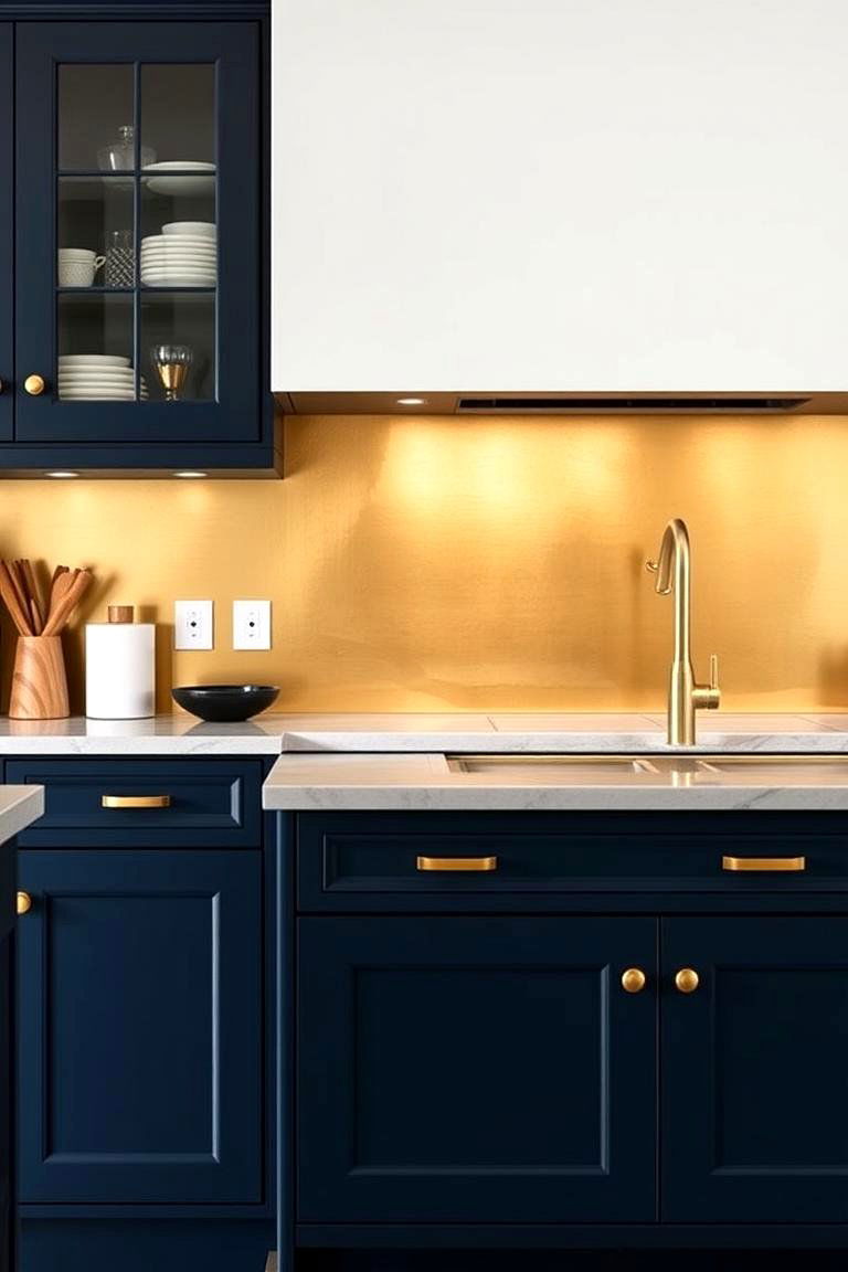 Metal Sheet Splashback for Bold Impact - 24 Kitchen Splashback Ideas