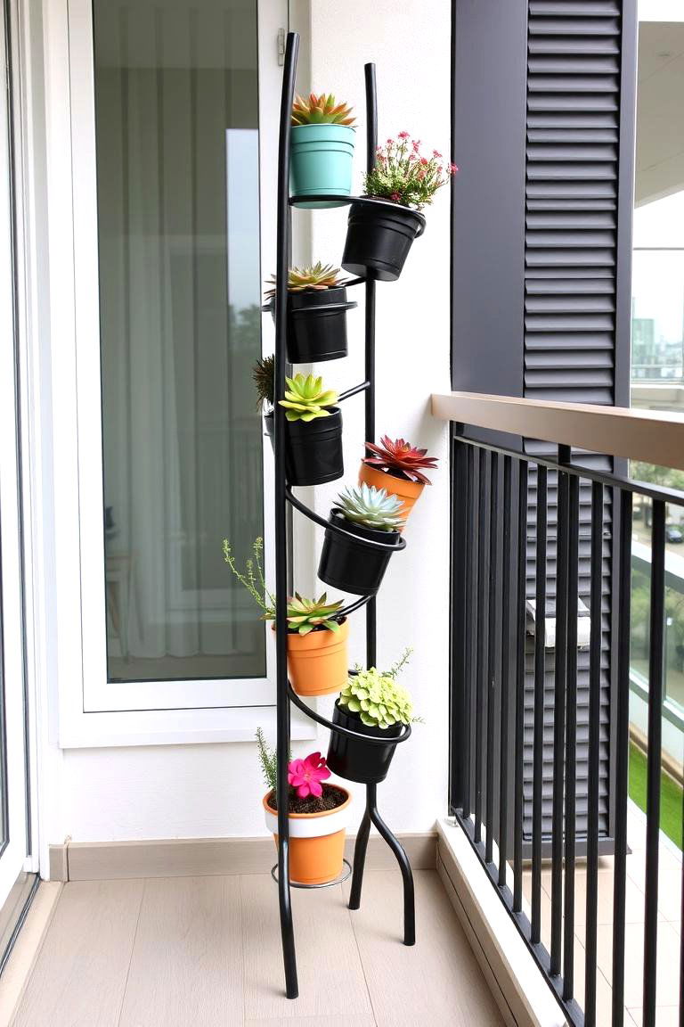 Metal Spiral Stand - 24 Outdoor Plant Stand Ideas