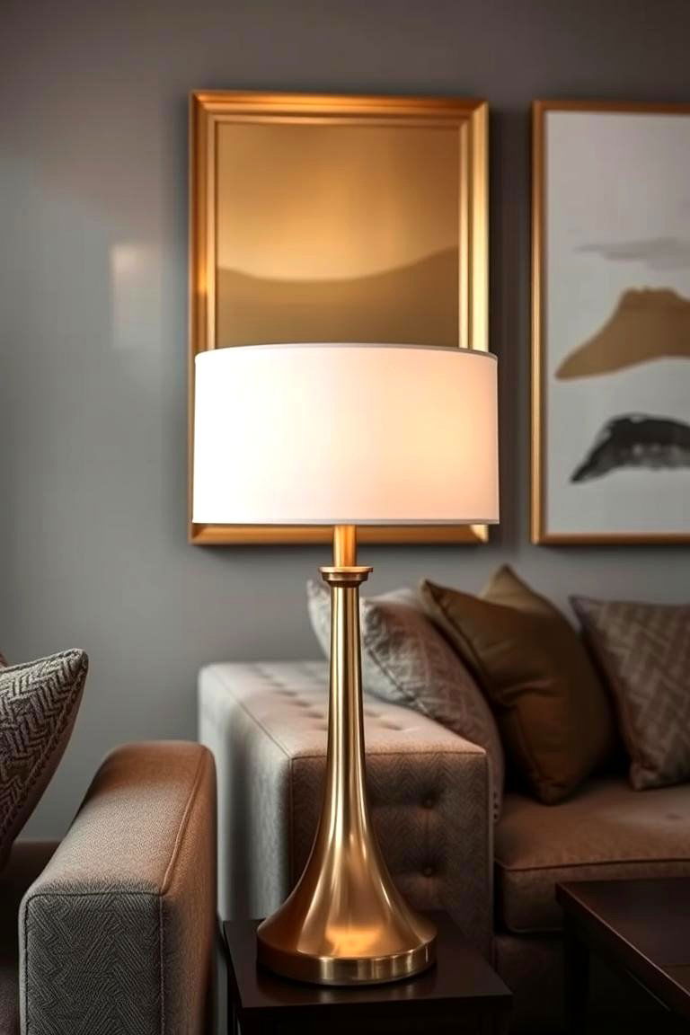Metallic Accents - 24 Moody Living Room Ideas