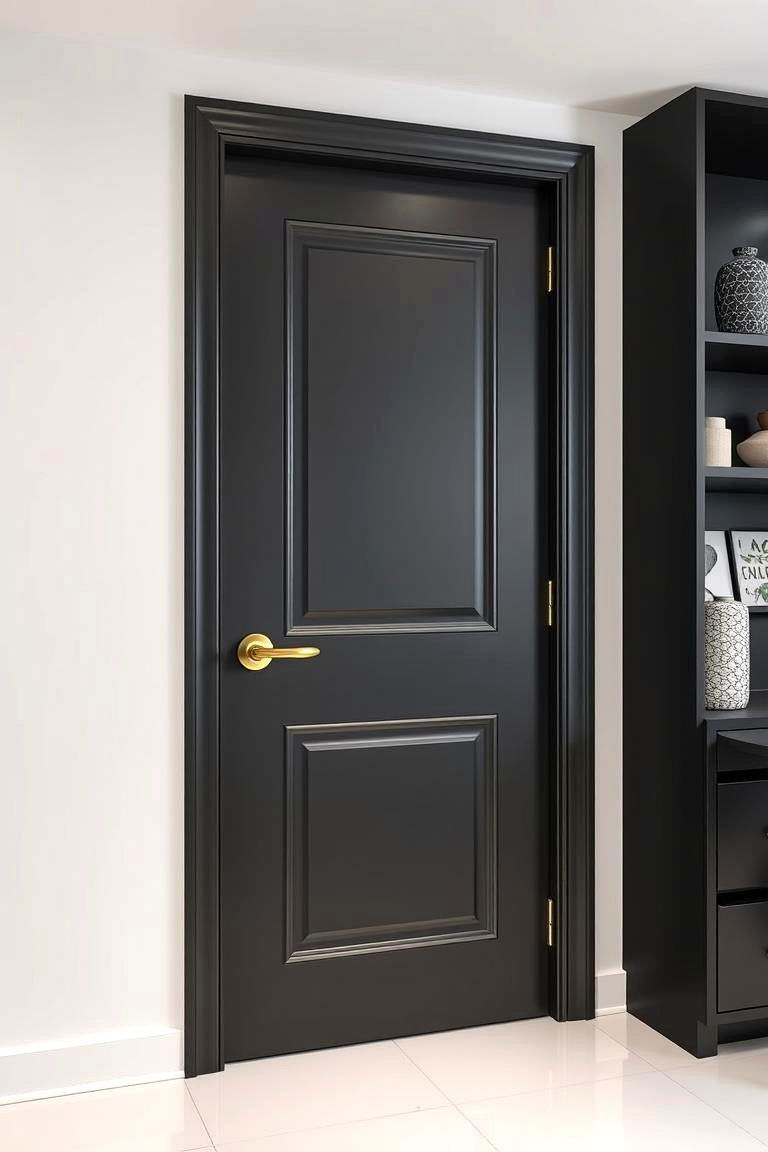 Metallic Accents - 24 Interior Door Color Ideas