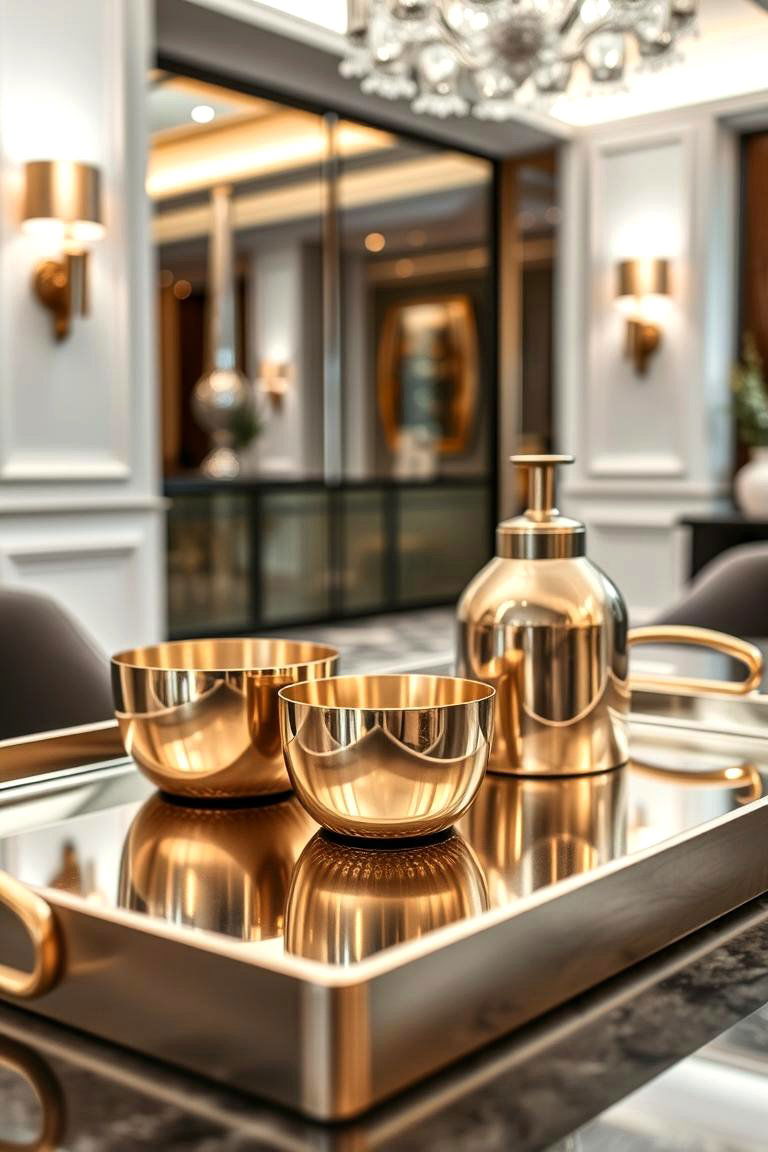 Metallic Accents Tray - 24 Tray Decor Ideas