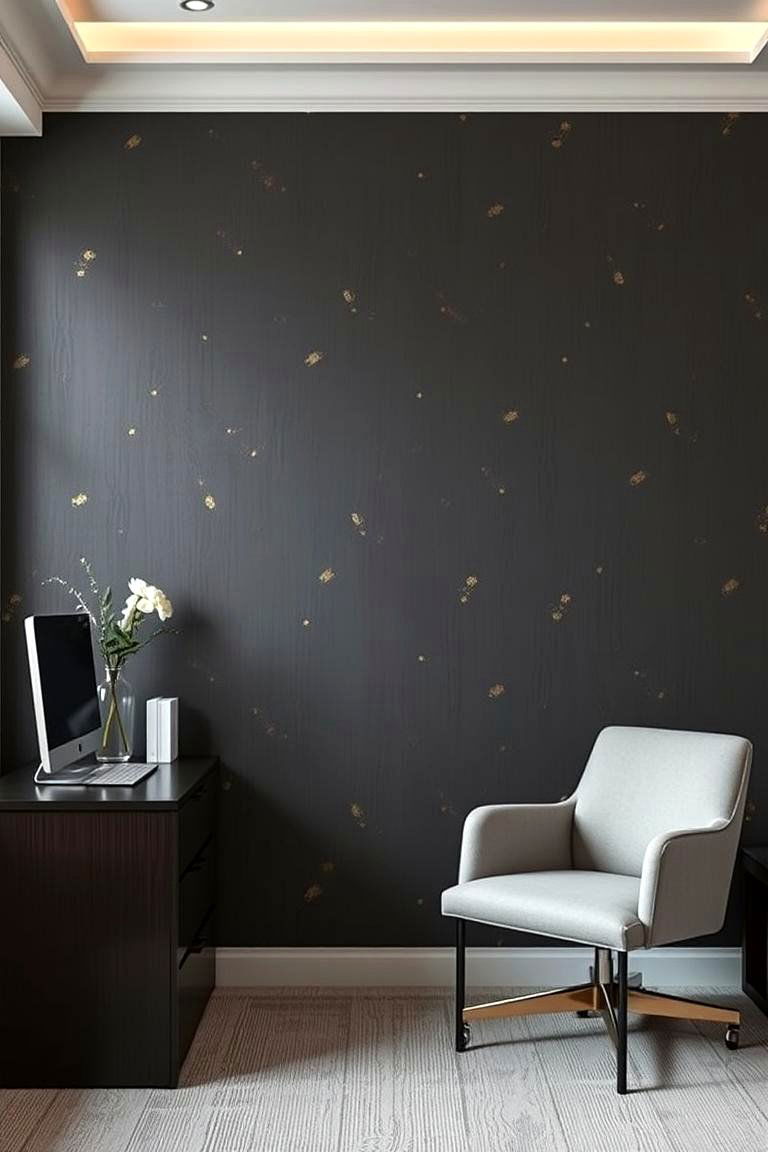 Metallic Accents Wallpaper - 24 Office Wallpaper Ideas