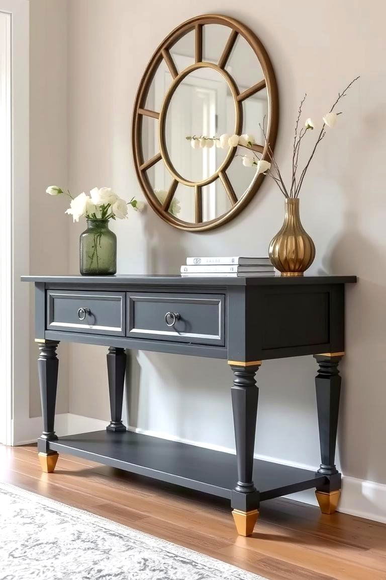 Metallic Accents for Glamour - 24 Painted Furniture Ideas