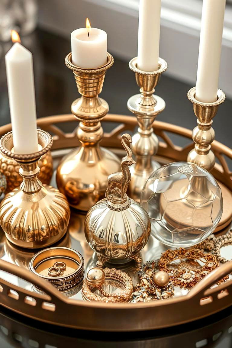 Metallic Accents for Glamour - 24 Maximalist Decor Ideas