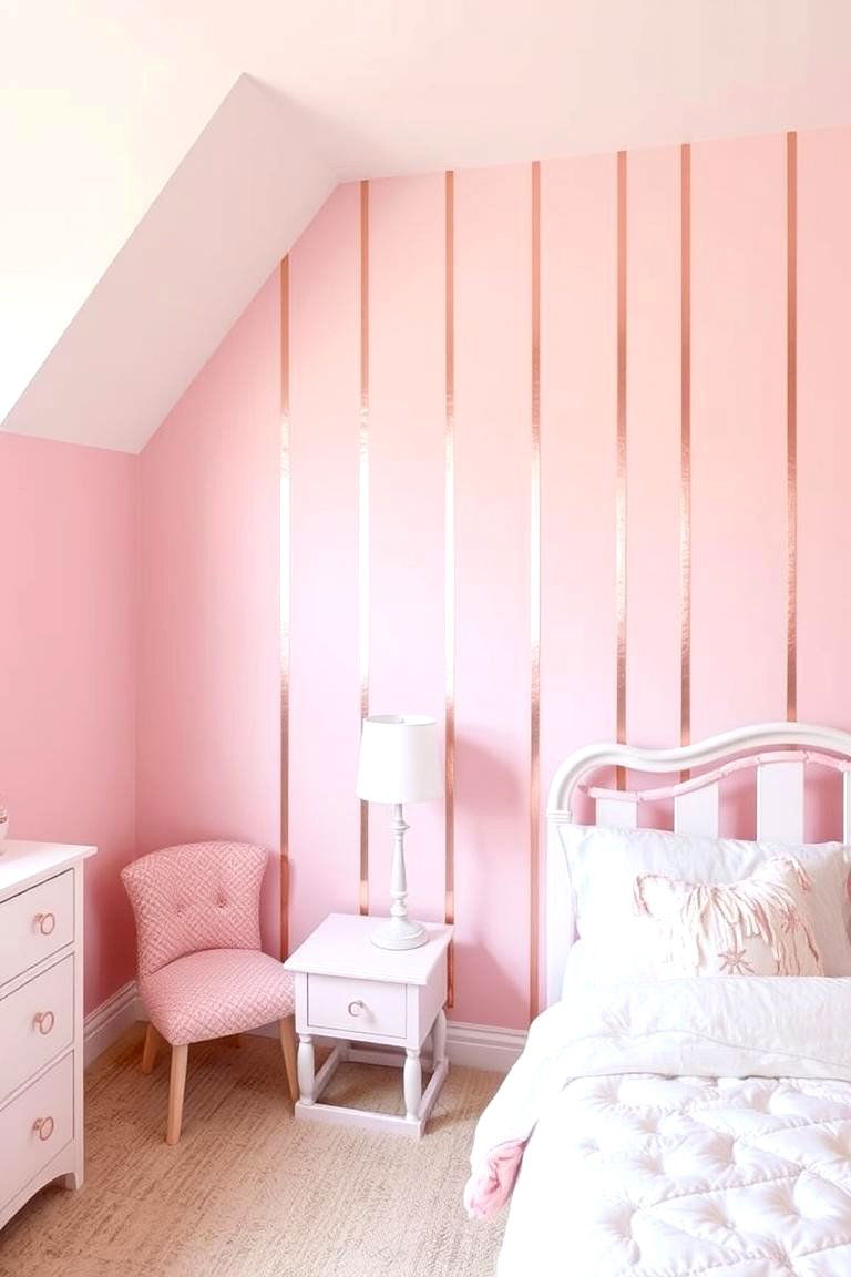 Metallic Accents for Sparkle - 24 Kids Room Paint Ideas
