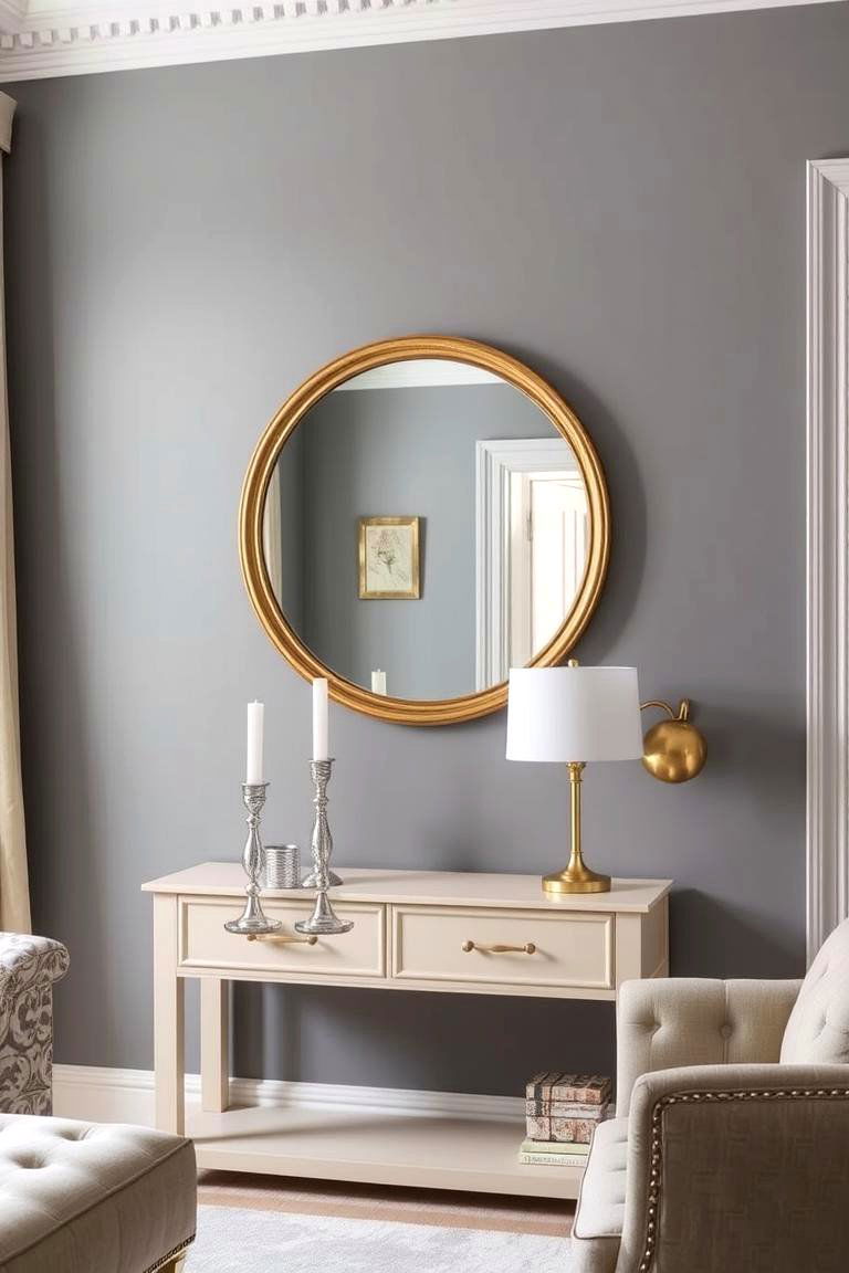 Metallic Accents for Subtle Glamour - 24 Grey and Cream Living Room Ideas