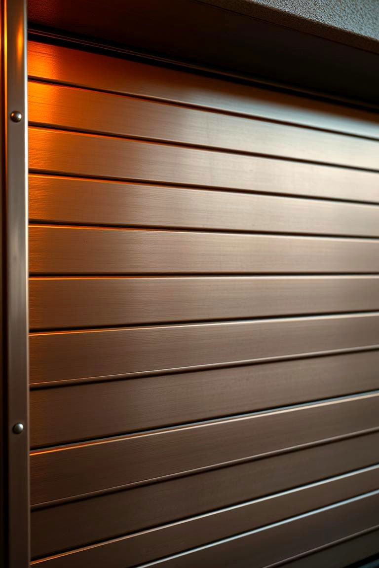 Metallic Bronze Glow - 24 Garage Door Paint Ideas