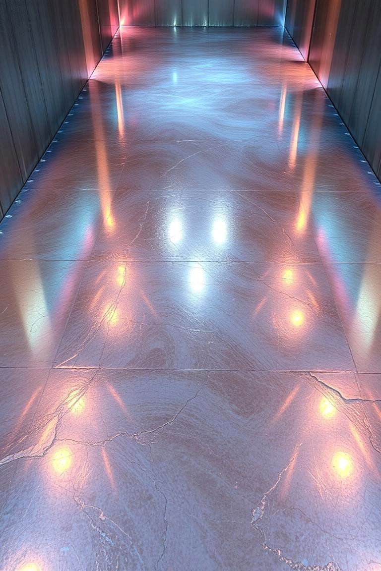 Metallic Concrete Floor - 24 Types of Concrete Floor Finishes