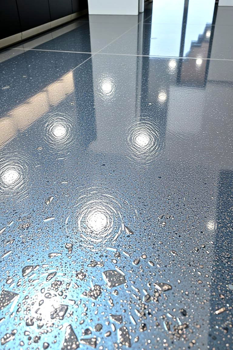 Metallic Epoxy Flooring Brilliance - 24 Garage Flooring Ideas