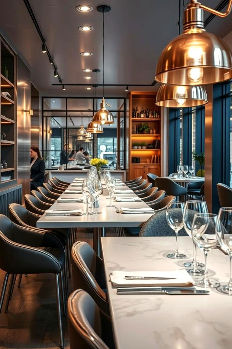 Metallic Finishes - 24 masculine dining room ideas