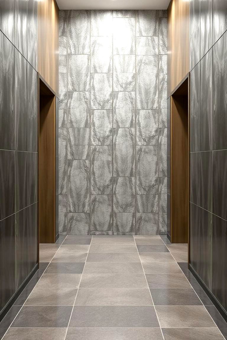 Metallic Glazed Tile Finishes - 24 Small Entryway Tile Floor Ideas