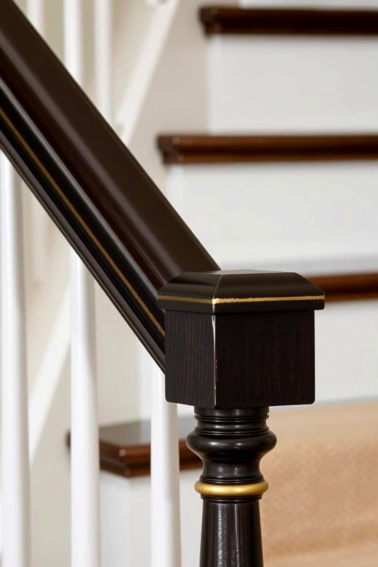 Metallic Painted Accents - 24 Painted Stair Ideas