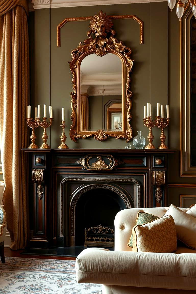 Metallic Wallpaper - 24 Glam Living Room Ideas