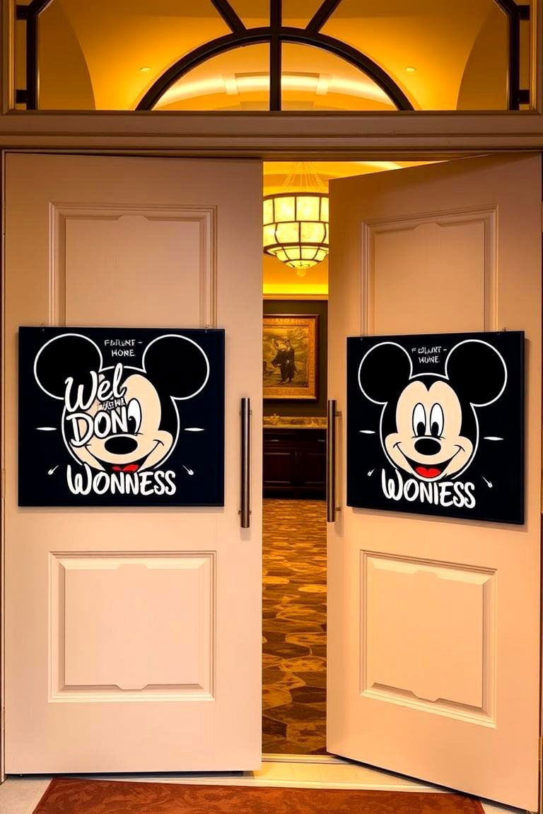 Mickey Mouse Customized Door Signs - 24 Mickey Mouse Room Decor Ideas