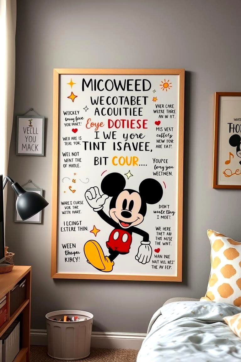 Mickey Mouse Inspirational Quote Boards - 24 Mickey Mouse Room Decor Ideas