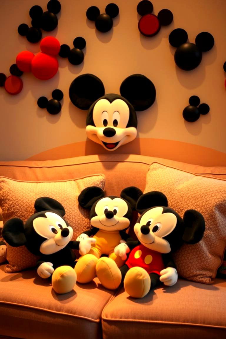 Mickey Mouse Plush Decor - 24 Mickey Mouse Room Decor Ideas