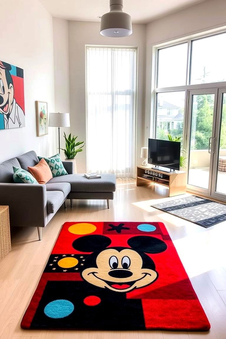 Mickey Mouse Rug Accent - 24 Mickey Mouse Room Decor Ideas