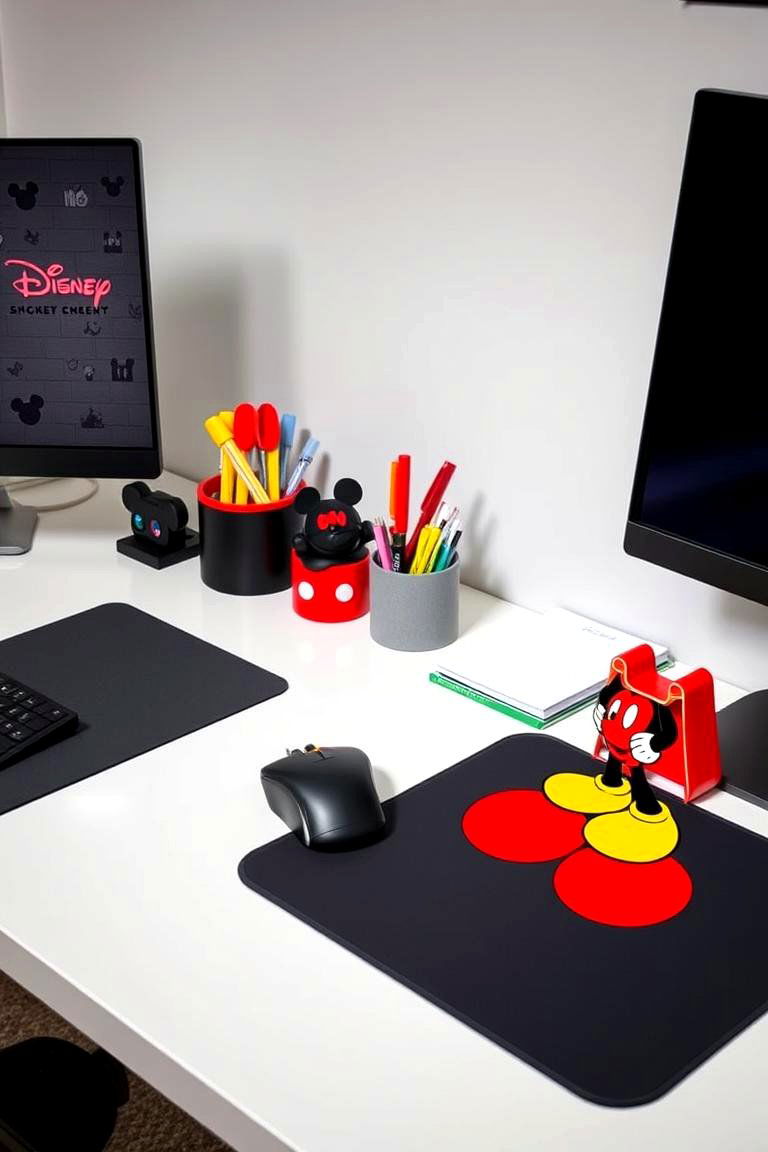 Mickey Mouse Themed Desk Accessories - 24 Mickey Mouse Room Decor Ideas