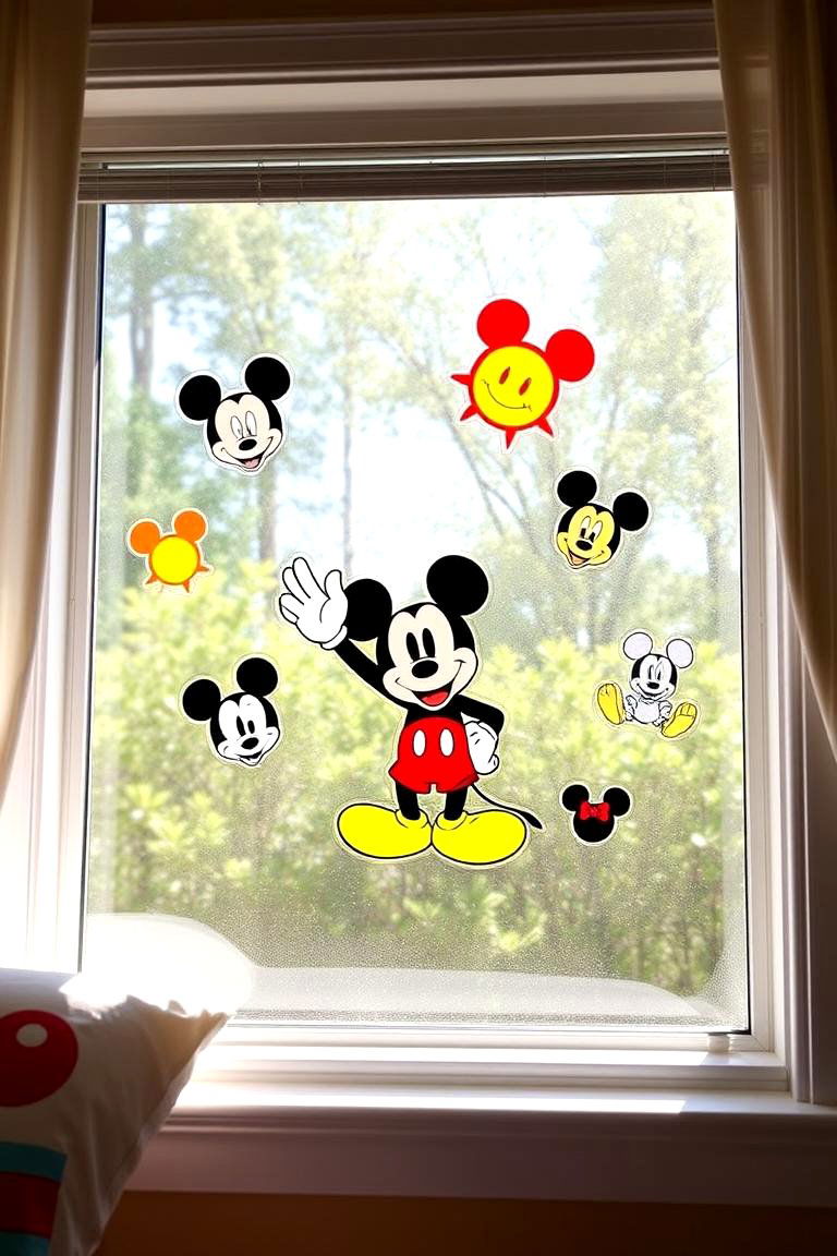 Mickey Mouse Window Stickers - 24 Mickey Mouse Room Decor Ideas