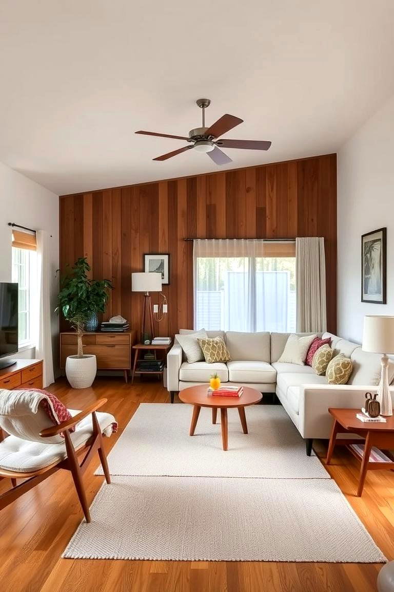 Mid Century Modern - 24 Cream Couch Living Room Ideas