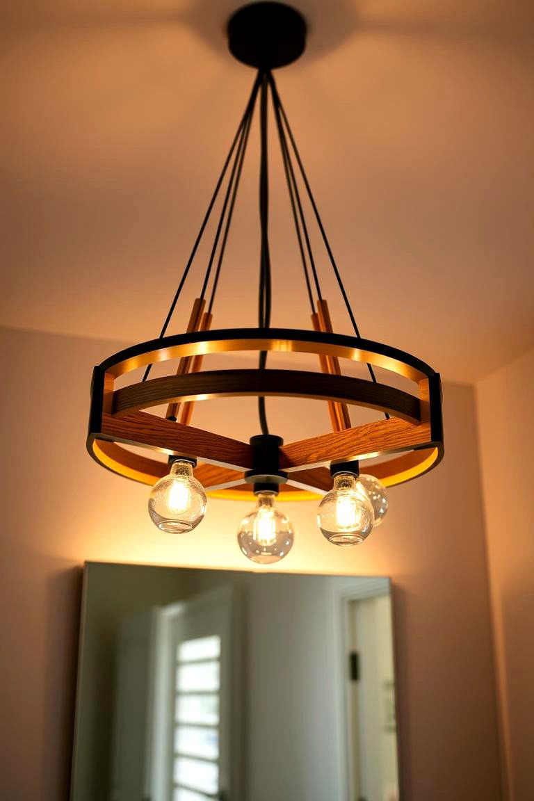Mid Century Modern Chandelier - 24 Bathroom Chandelier Ideas