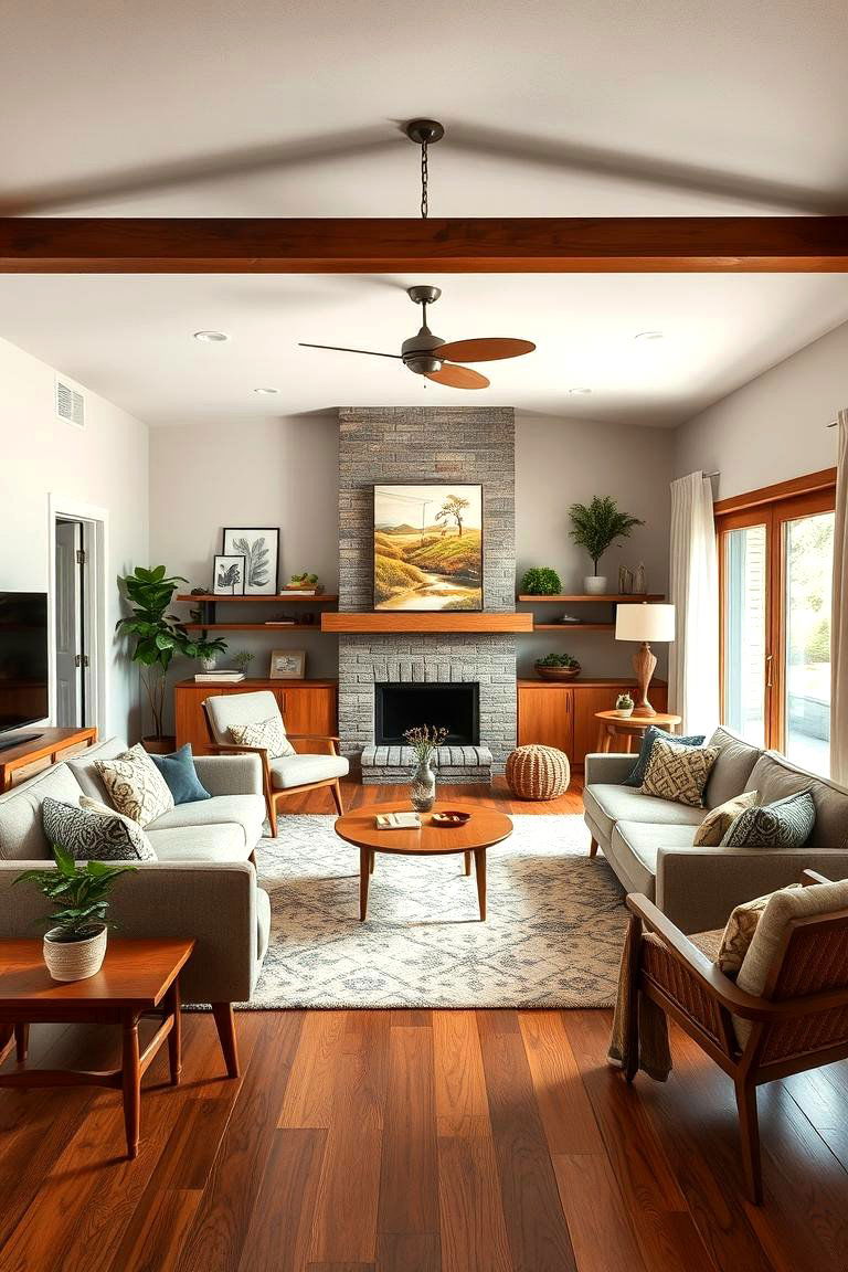 Mid Century Modern Country - 24 Country Living Room Ideas