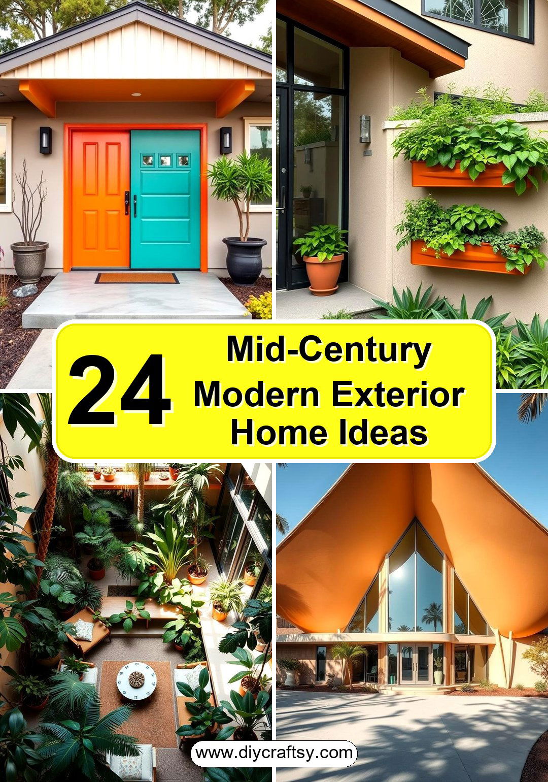 Mid-Century Modern Exterior Home Ideas
