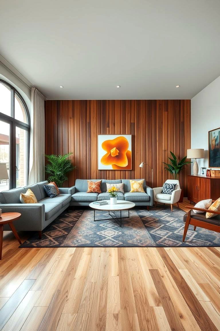 Mid Century Modern Grey Living - 24 Grey Sectional Living Room Ideas
