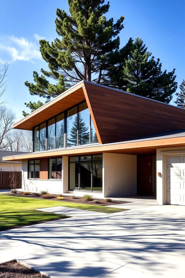 Mid Century Modern Integration - 24 1980s House Exterior Ideas