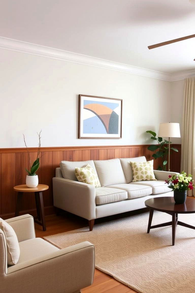 Mid Century Modern Wainscoting - 24 Living Room Wainscoting Ideas