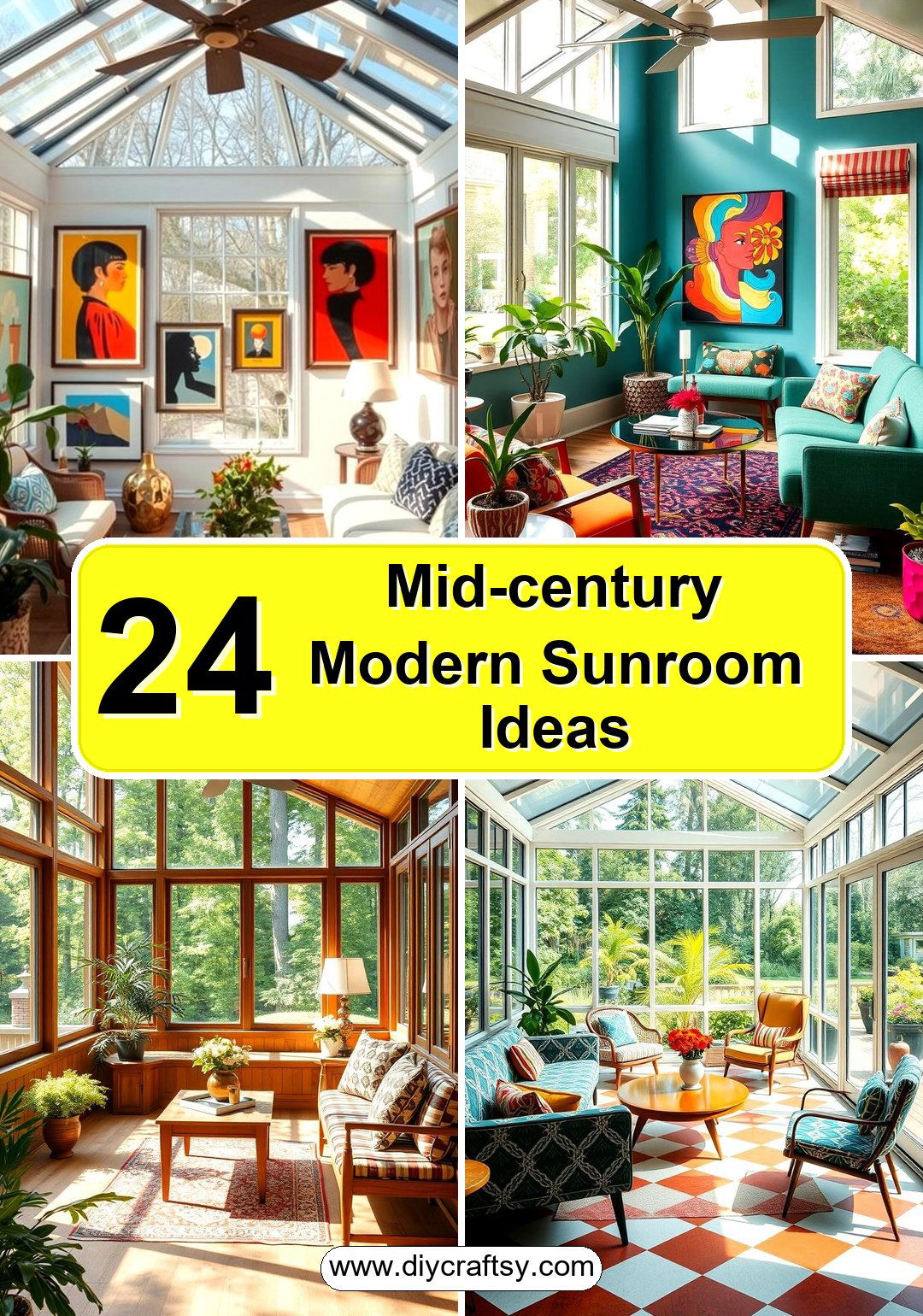 Mid-century Modern Sunroom Ideas
