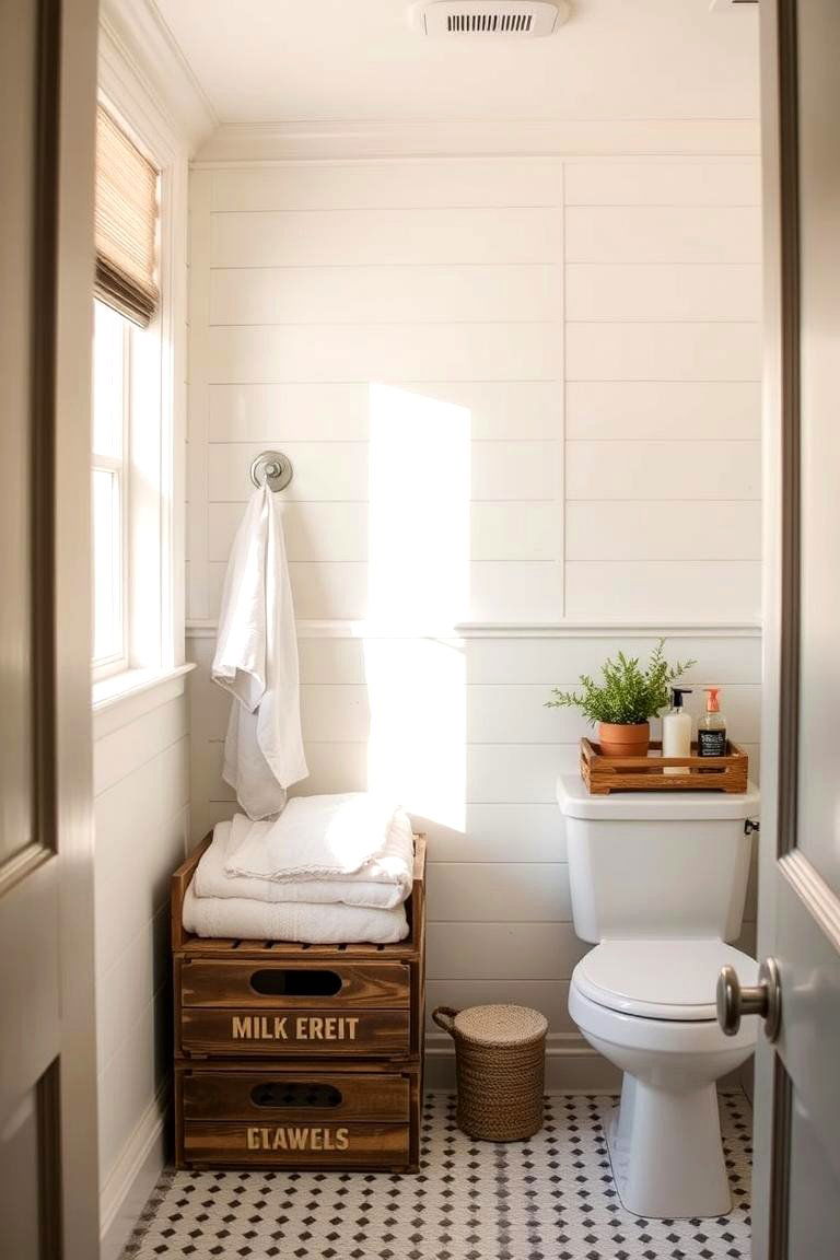 Milk Crate Bathroom Storage - 24 Milk Crate Storage Ideas