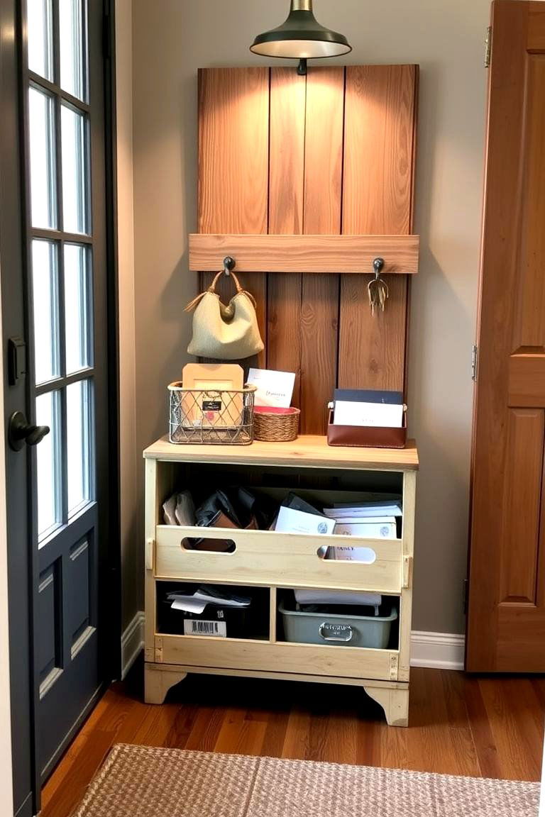 Milk Crate Entryway Organizer - 24 Milk Crate Storage Ideas